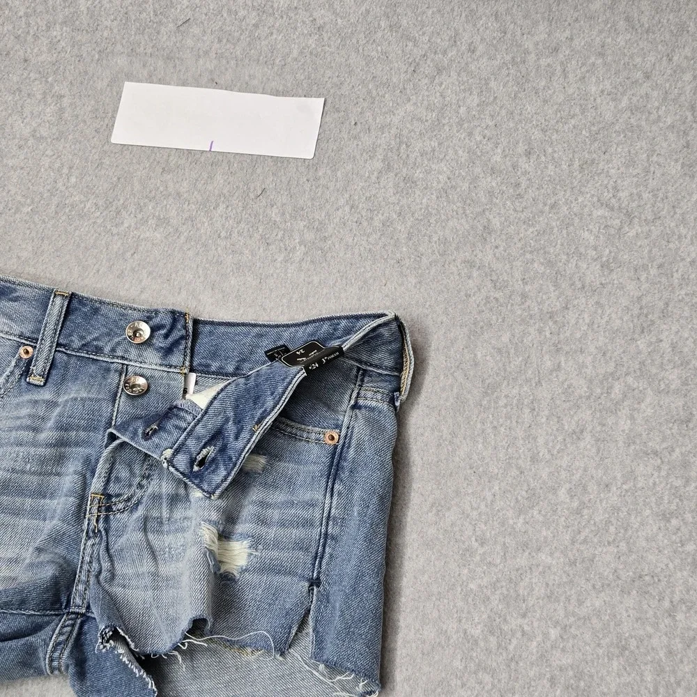 Abercrombie & Fitch Women Shorts 24 Blue Denim Jean Shorts The A&F NWT